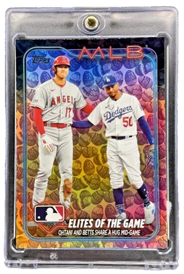 2024 Topps Elites Of The Game #138 Ohtani Betts Easter Eggs Holiday Parallel SP - Image 1 of 4