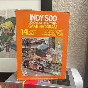 Indy 500 (Atari 2600) – Complete in Box with Controller Paddles – Authentic - Picture 1 of 7