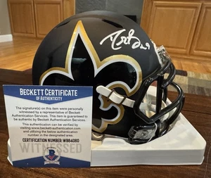 Von Drew Brees signierter New Orleans Saints AMP Minihelm Beckett & GTSM - Bild 1 von 11