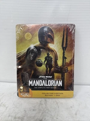 NEW SEALED *BENT STEELBOOK* The Mandalorian: Complete First Season Blu-Ray+DVD - Image 1 of 4