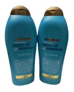 OGX Radiant Glow + Argan Oil of Morocco Extra Hydrating Body Lotion 19.5oz 2X - Picture 1 of 2