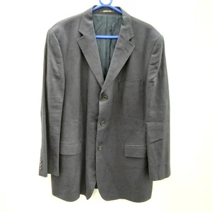 Balmain Paris Men's Linen Suit Jacket Size 44R Navy Blue Formal RMF23-SM - Picture 1 of 8