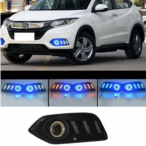 Led DRL Front Fog Light Lamp Angel Eye Streamer For Honda HR-V Vezel 2019-2022 - Picture 1 of 11