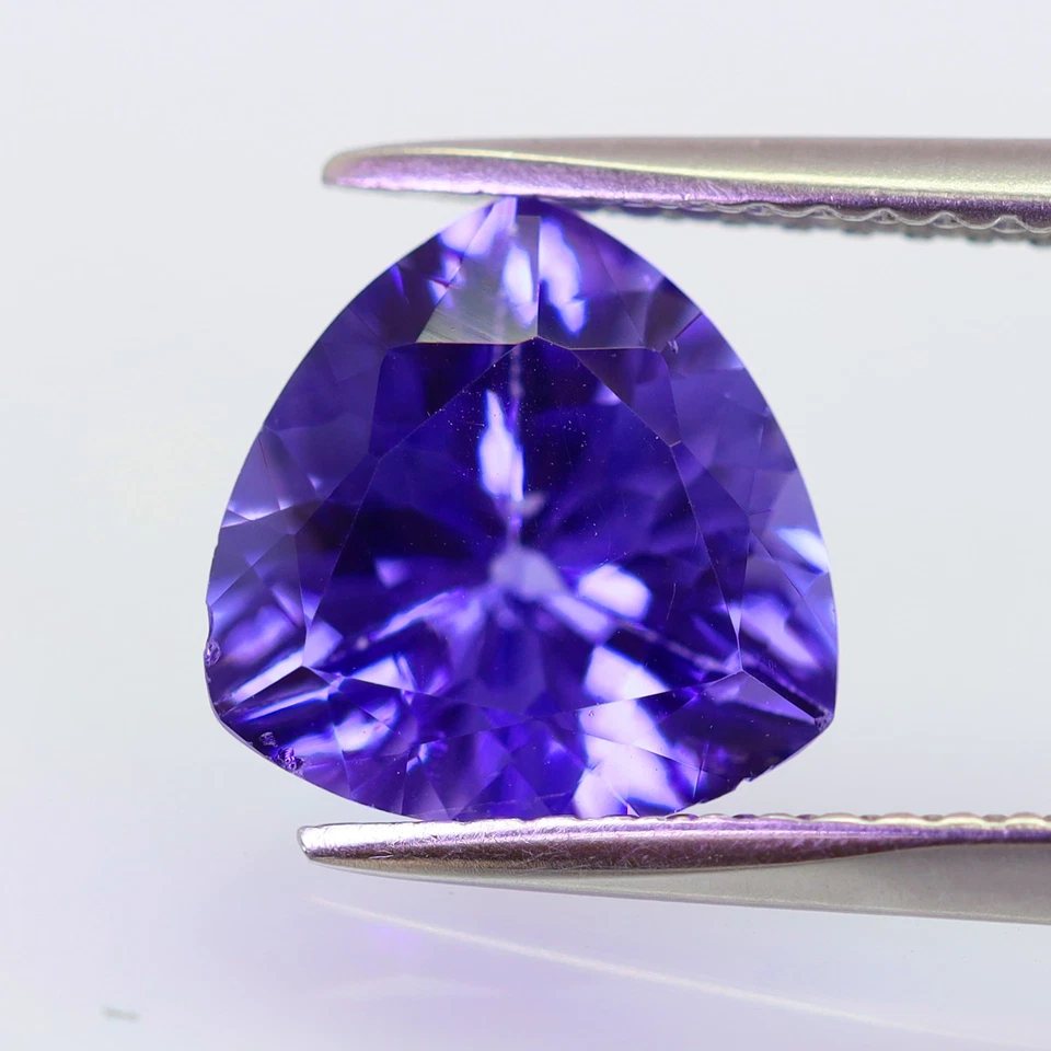 2.06c 9mm Trillion Cut! Intense Rich Violet Blue Natural Tanzanite Terrific Gem - Image 1 of 1