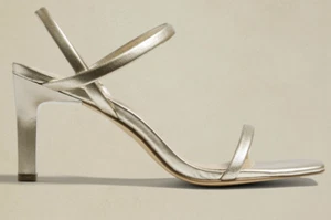 Banana Republic Women's Leather Strappy High Heel Sandal Gold Size 8 NWB - Picture 1 of 14