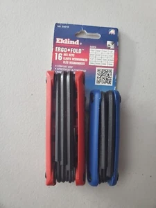 EKLIND USA 25016 Ergo Fold Up 16 Hex Key Allen Wrench SAE Inch Metric MM Combo - Picture 1 of 3
