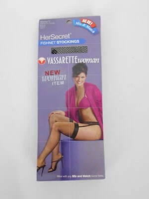 性感鱼网袜/连裤袜带黑色女式 1 — 第 1/2 张图片