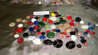 GROUP LOT OF GLASS BUTTONS CLEAR AND COLORED 100 PLUS