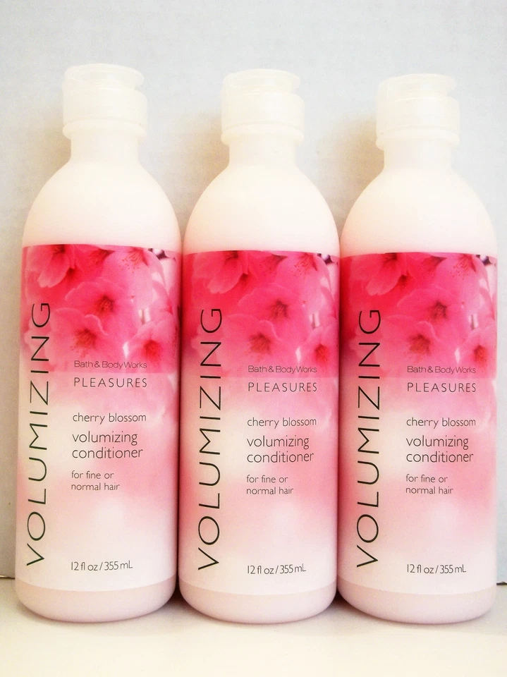 Bath Body Works CHERRY BLOSSOM Volumizing Conditioner, Full size, 12 oz, NEW x 3 - Image 1 of 1
