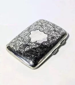 Antique Sterling Silver Cigarette Case, Joseph Gloster Ltd, Birmingham 1923 - Picture 1 of 11