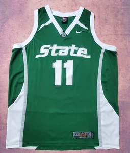 Vintage Nike Elite Michigan State University Spartans Basketball Jersey Size 2XL - Picture 1 of 8