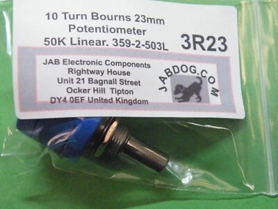 10 Turn Bourns Pot Potentiometer 50K Multiturn Panel Mount FineAdjust 20g 3R23 - Image 1 of 4