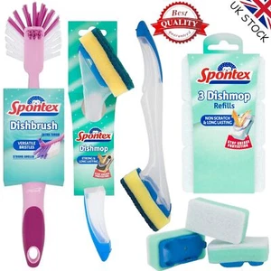 4xSpontex Style Non-Scratch Kitchen Washing Up Dish Brush Dishmop Dishmop Refill - Picture 1 of 16
