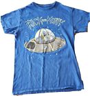 Rick and Morty Adult Swim T Shirt Blue Spaceship Trip Men?s Size Small