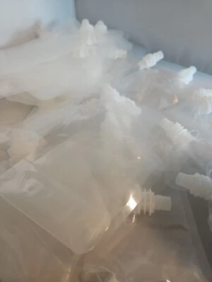 Reusable 8 Oz Plastic Flasks, Travel-friendly Drink Pouches - Image 1 of 4