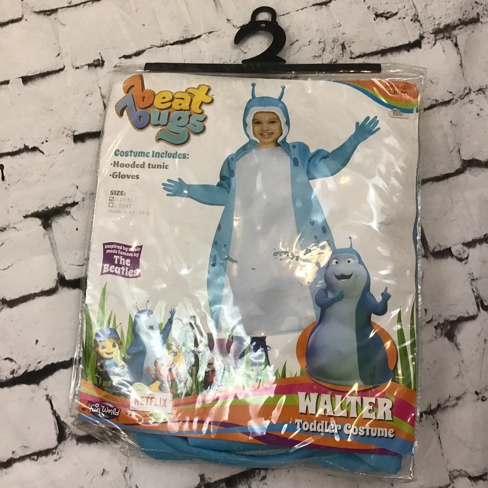 Netflix Beat Bugs Niño Pequeño Talla S (2T-4T) Disfraz de Halloween Túnica y Guantes con Capucha Foto 1 de 4