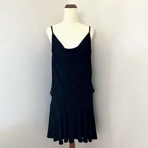 VTG George Womens Dress Size 8 Short Black Cowl Neck Strappy Slouch Vintage Y2K - Picture 1 of 24