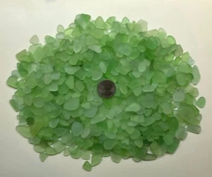 GENUINE SURF TUMBLED SEA GLASS FROM PUERTO RICO / 1.4 LBS AQUA #2 - Picture 1 of 1