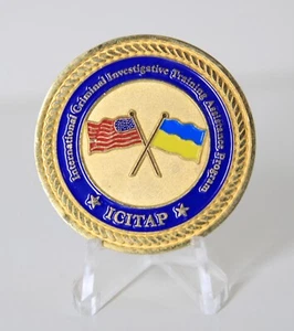 Justizministerium ICITAP Ukraine - US Cooperation Challenge Coin - Bild 1 von 2