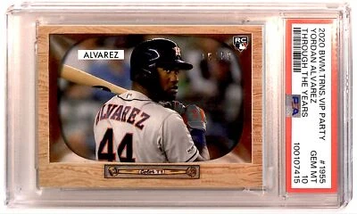 2020 Bowman Transcendent Rookie 16/50 Yordan Alvarez #1955 PSA 10 POP 2 R6220J - Image 1 of 2