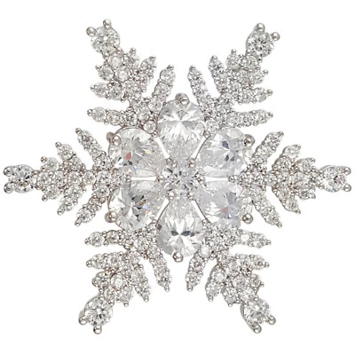 CHRISTMAS CRYSTAL SNOWFLAKE BROOCH PIN PENDANT MADE WITH SWAROVSKI ELEMENTS - Image 1 of 4