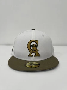 California Angels New Era Forest Green Pack Side Patch Fitted Cap Hat 7 1/2 - Picture 1 of 4