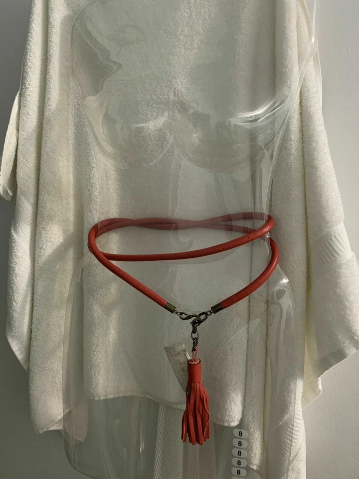 **LANVIN** Cinturón Borla Rojo Verdadero - NUEVO Foto 1 de 1