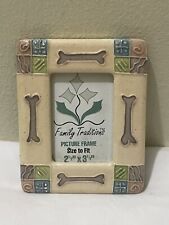 Family Traditions Picture Frame - 2 1/2 X 3 1/2 - Dog/Bone Themed