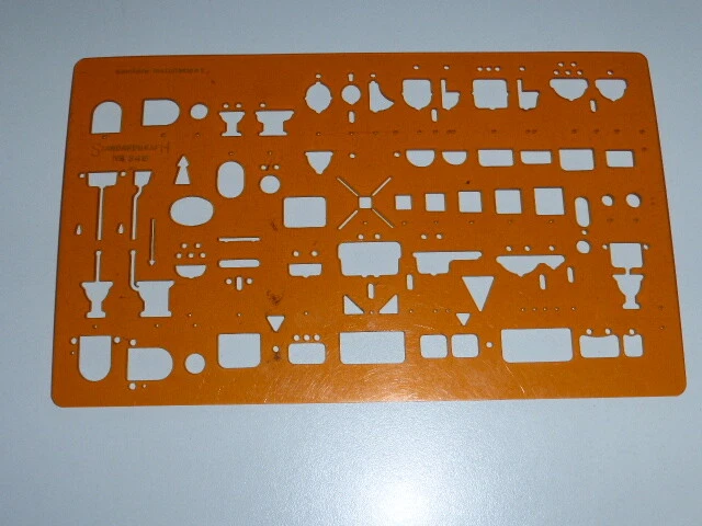 Zeichenschablone STANDARDGRAPH N° 349 Sanitäre Installation I 1 : 50  o - Bild 1 von 1