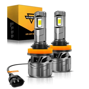 AUXBEAM H11 H9 H8 LED Headlight Bulbs Low Beam Super Bright 6500K 28000LM White - Picture 1 of 12