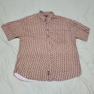 Camisa de Verano Generra Reserve Abotonada Talla XL Manga Corta Rayón USADA Foto 1 de 4