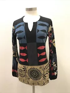 Maglione donna Custo Barcelona Saluti da Tijuana nero stampa - Foto 1 di 5