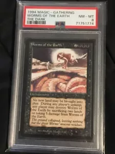 PSA 8 NM-MT - VERMI DELLA TERRA - IL BUIO 1994 - MAGIA IL RADUNO MTG - Foto 1 di 3