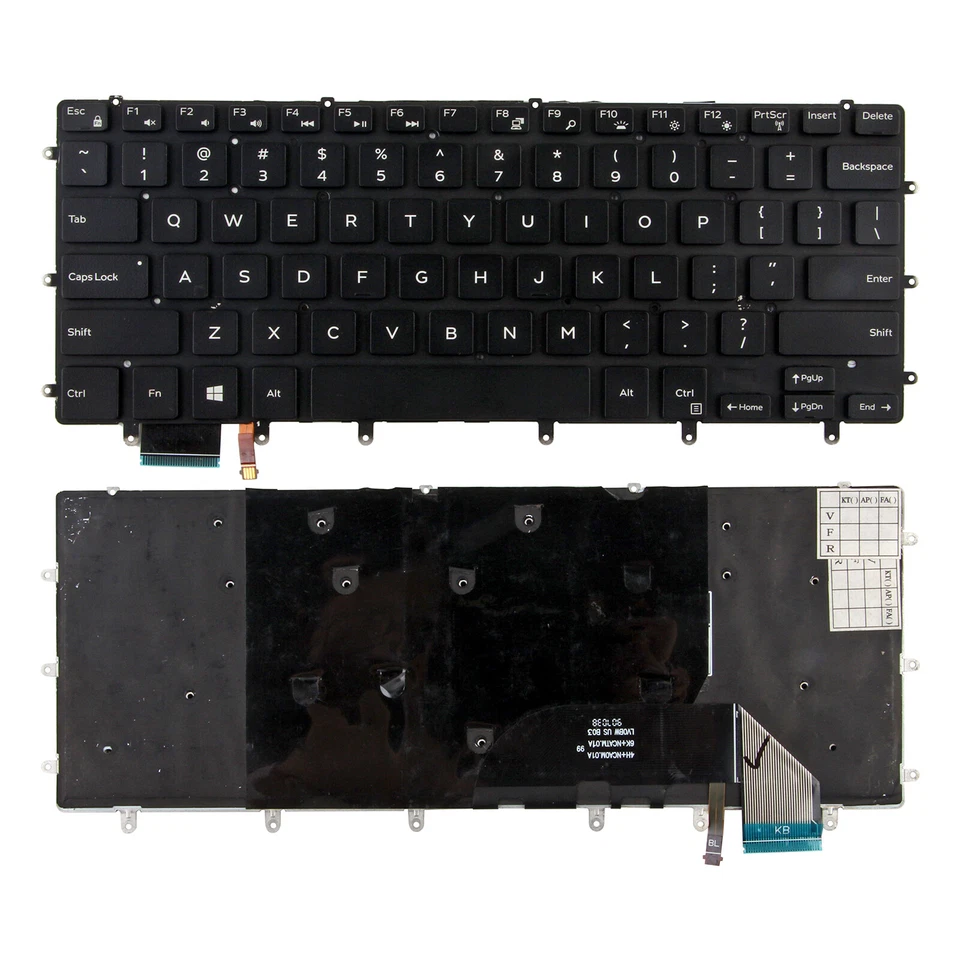 Teclado genuíno dos EUA com iluminação traseira para Dell XPS 15 9550 9560 9570 7590 0GDT9F - Imagem 1 de 4