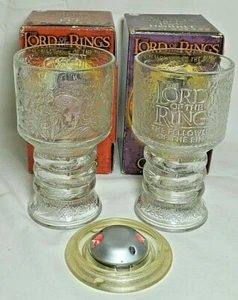 2 Lord of the Rings Glass Goblets Collection, Arwen the Elf, 1 With Lighted Base - Picture 1 of 11