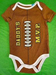 American Football "Daddy's MVP" Sparkly Bodysuit/Vest Infant Baby 3-6 Months - Picture 1 of 3