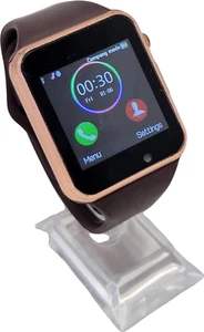 A1 Smart Watch Brown Band Rose Gold Frame 20 cm - Picture 1 of 1