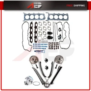 Water Pump Head Gasket Set Timing Chain Kit For 05 06 Ford F-350 Super Duty 5.4L - Picture 1 of 12