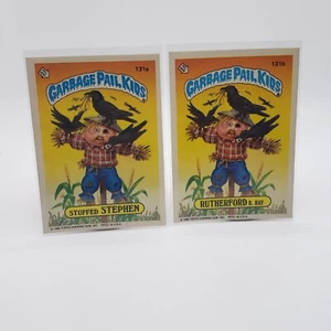 Garbage Pail Kids TOPPS 1986 GPK #131 A & B Stuffed STEPHEN & RUTHERFORD B.Hay - Picture 1 of 10