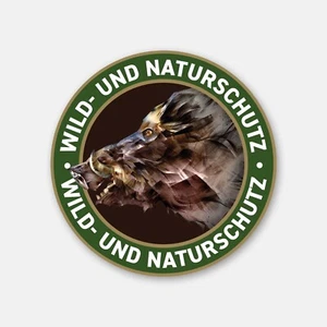 Auto-Magnetschild "Wildschutz und Naturschutz" Keiler, Wildschwein Jagdschild - Bild 1 von 2