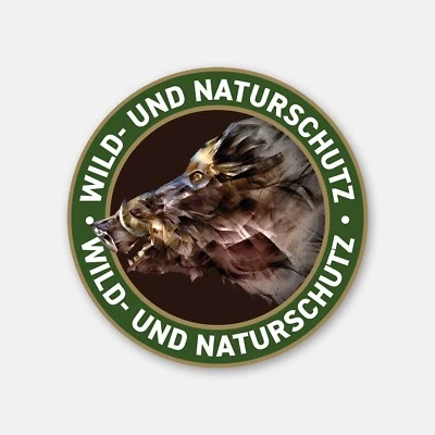 Auto-Magnetschild "Wildschutz und Naturschutz" Keiler, Wildschwein Jagdschild - Bild 1 von 2