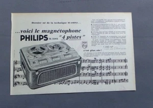 PUB PUBLICITE ANCIENNE ADVERT CLIPPING 281017 / MAGNETOPHONE PHILIPS EL 3543 BI- - Imagen 1 de 1