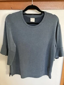 Selected Femme Size M Petrol Blue Sweat Top Worn Once - Picture 1 of 8