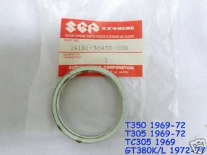 Suzuki T305 TC350 T350 GT380 Exhaust Gasket NOS RG125 RG250 MUFFLER 14181-36A00 - Picture 1 of 1