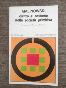 MALINOWSKI: DIRITTO E COSTUME NELLA SOCIETA' PRIMITIVA (ANTROPOLOGIA) - Foto 1 di 3