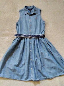 Beautiful Ralph Lauren denim dress with belt, size 14, 140-150, for girls - Picture 1 of 6