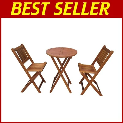 Juego de comedor exterior de madera de acacia Foto 1 de 4