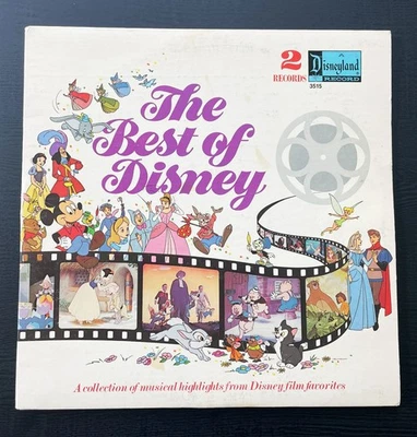 The Best of Disney 33 1/3 rpm 2-LP set 3515 with Bambi, Dumbo, Pinocchio - Image 1 of 4