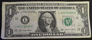 2021 San Francisco $1 Bill Fancy Ladder 4,5,6,7,8,9,0,1 All Unique Numbers Note  - Picture 1 of 2