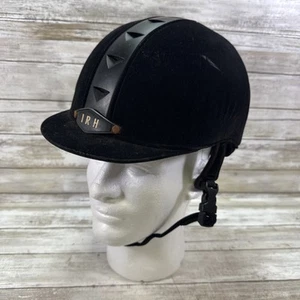 International Riding Helmets Size 7 Black Velvet Equestrian Helmet IRH SEI 1163 - Picture 1 of 6